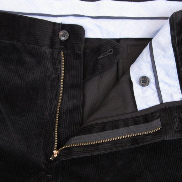 Polo Ralph Lauren Corduroy Pants Men's Size 40 x 32 Black Flat Front Classic Fit - Picture 5 of 13